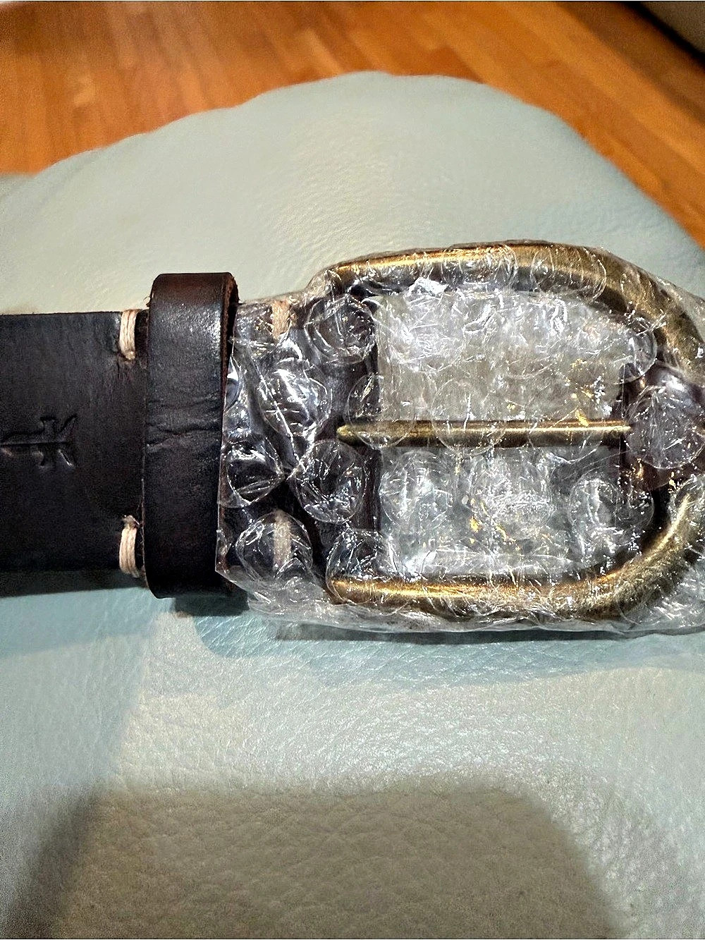 FRYE Genuine Leather Grommet Belt Brown NWT Size M - Picture 5 of 6